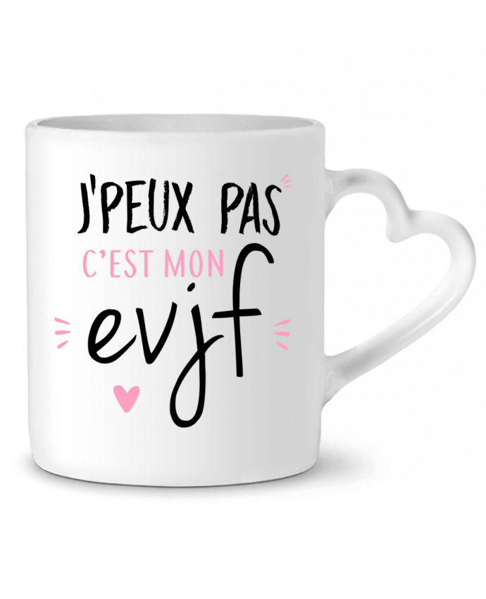 Mug coeur J'peux pas c'est mon EVJF par La boutique de Laura