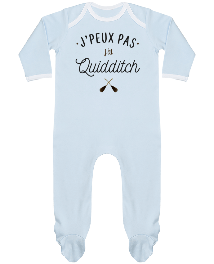 Pijama Bebé Manga Larga Contraste J'peux pas j'ai Quidditch por La boutique de Laura