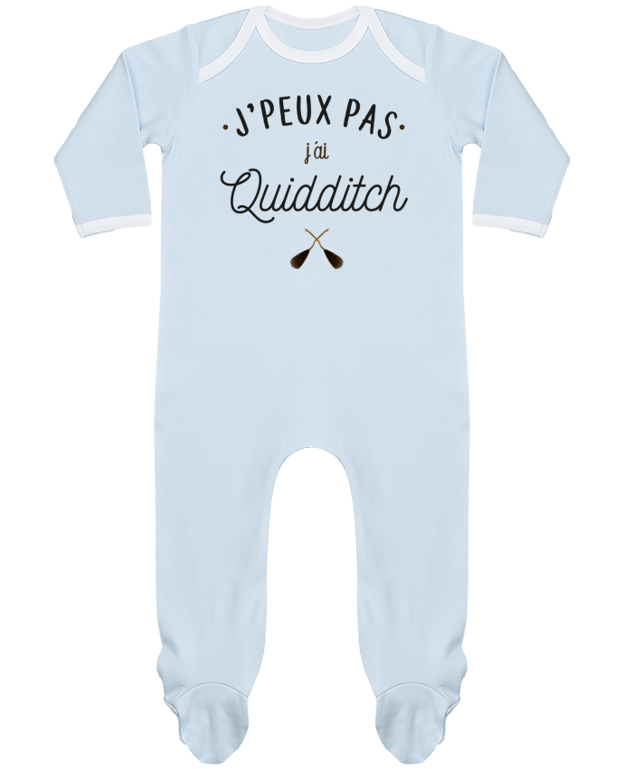 Baby Sleeper long sleeves Contrast J'peux pas j'ai Quidditch by La boutique de Laura