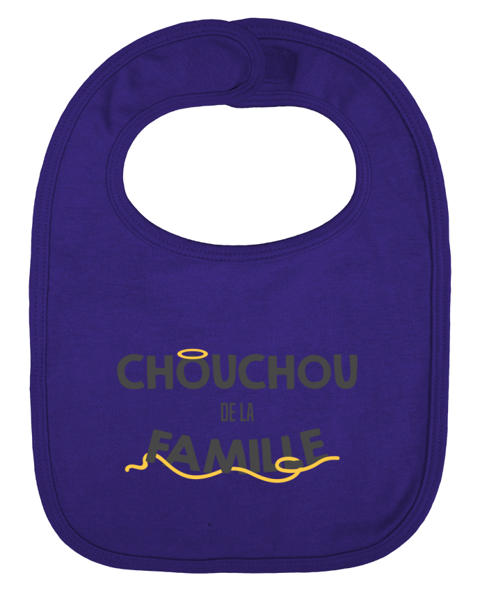 Baby Bib plain and contrast Chouchou de la famille by tunetoo