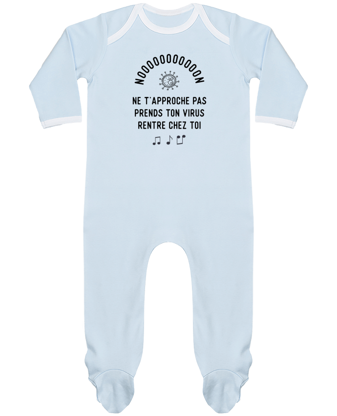 Baby Sleeper long sleeves Contrast Prends ton virus rentre chez toi humour corona virus by Original t-shirt