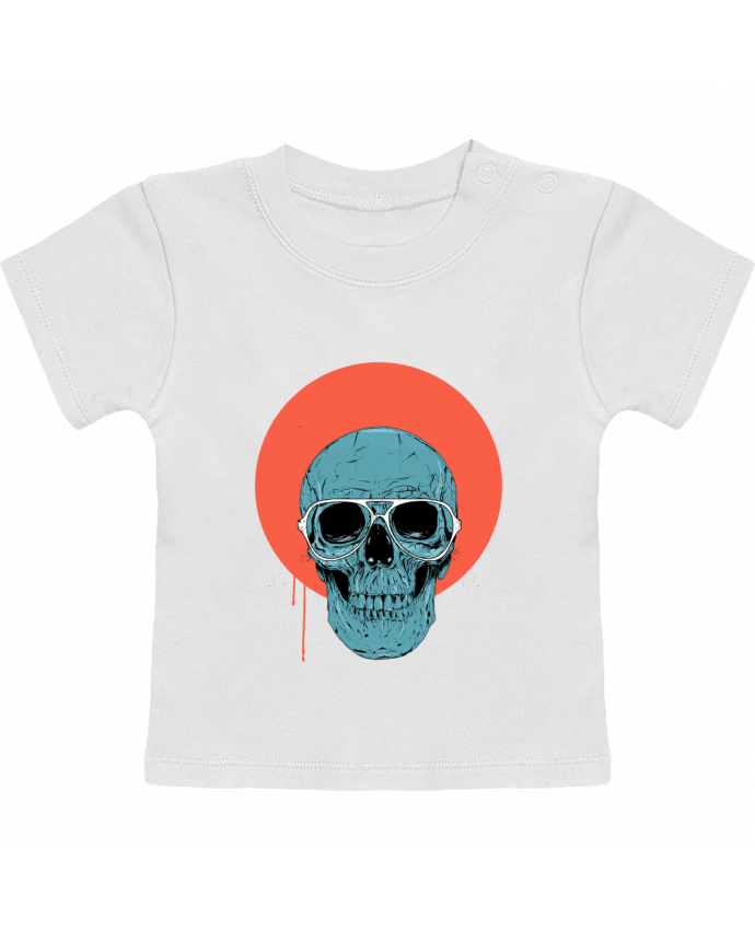 T-Shirt Baby Short Sleeve Blue skull manches courtes du designer Balàzs Solti