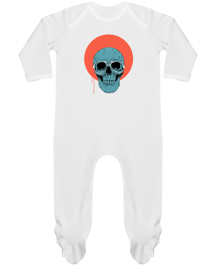 Baby Sleeper long sleeves Contrast Blue skull by Balàzs Solti