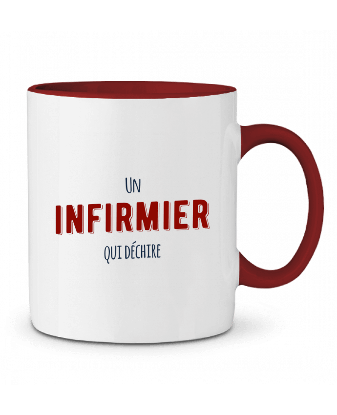 Mug bicolore Un infirmier qui déchire tunetoo