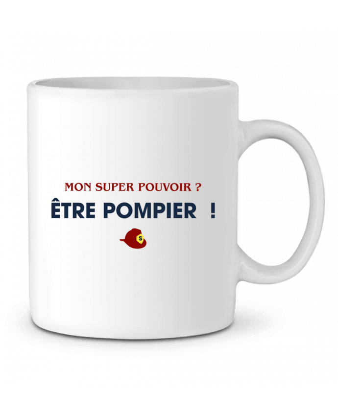 Ceramic Mug Mon super pouvoir ? être pompier ! by tunetoo