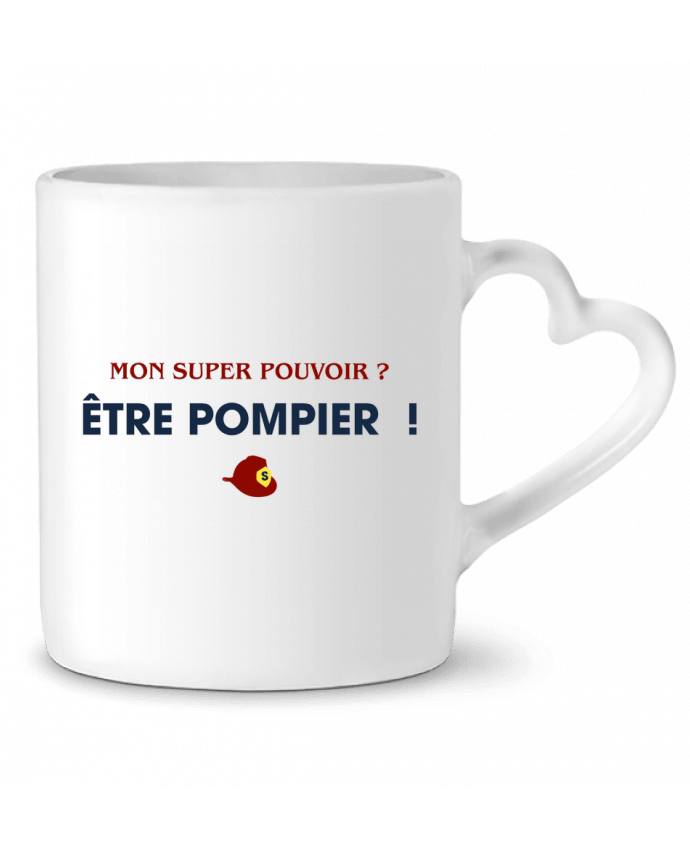 Mug Heart Mon super pouvoir ? être pompier ! by tunetoo