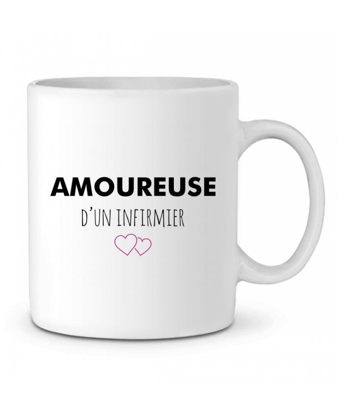 Ceramic Mug Amoureuse d'un infirmier by tunetoo