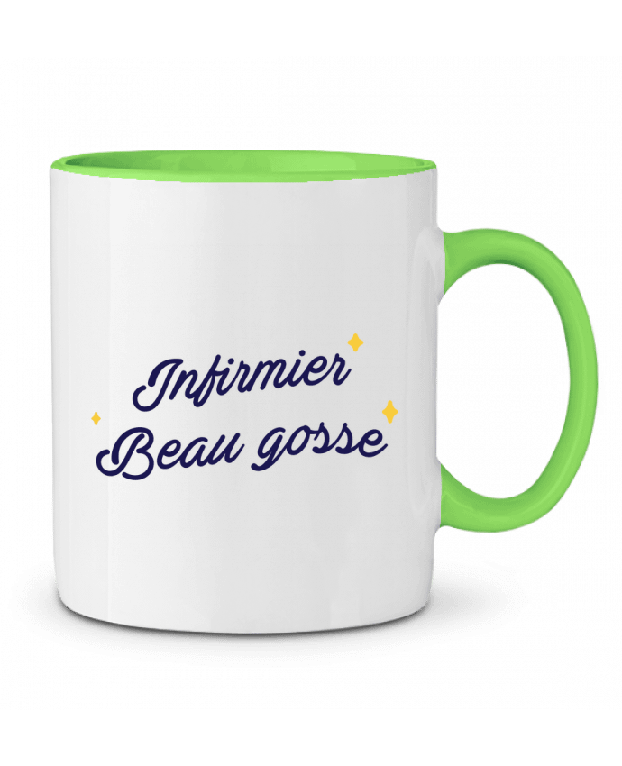 Two-tone Ceramic Mug Infirmier beau gosse tunetoo
