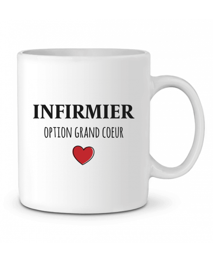 Ceramic Mug Infirmier option grand coeur by tunetoo