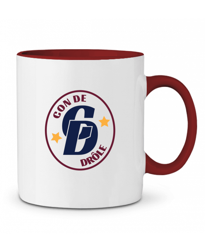 Mug bicolore Con de drôle blason tunetoo