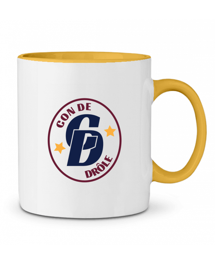 Taza Cerámica Bicolor Con de drôle blason tunetoo