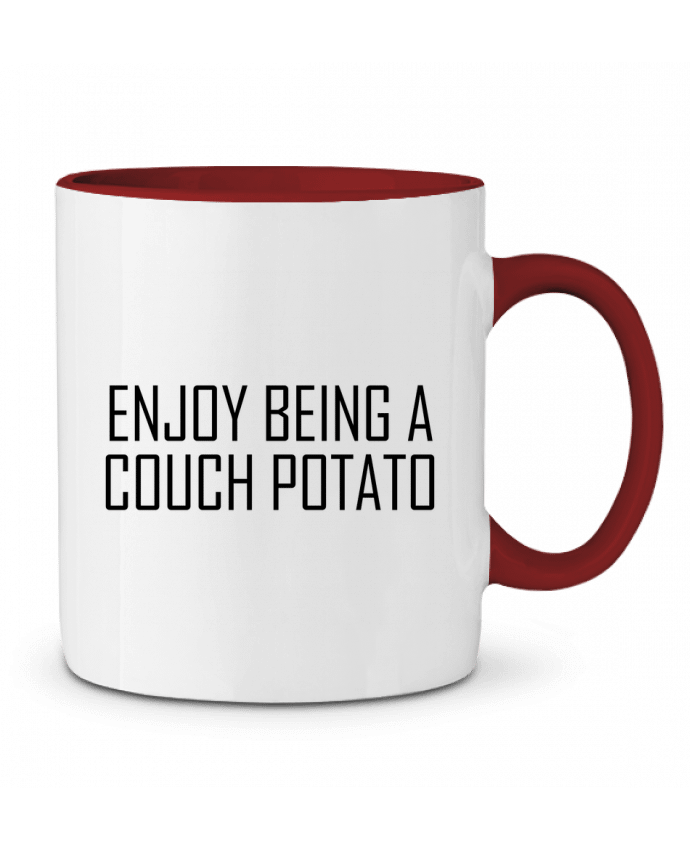 Mug bicolore ENJOY BEING A COUCH POTATO bentofou