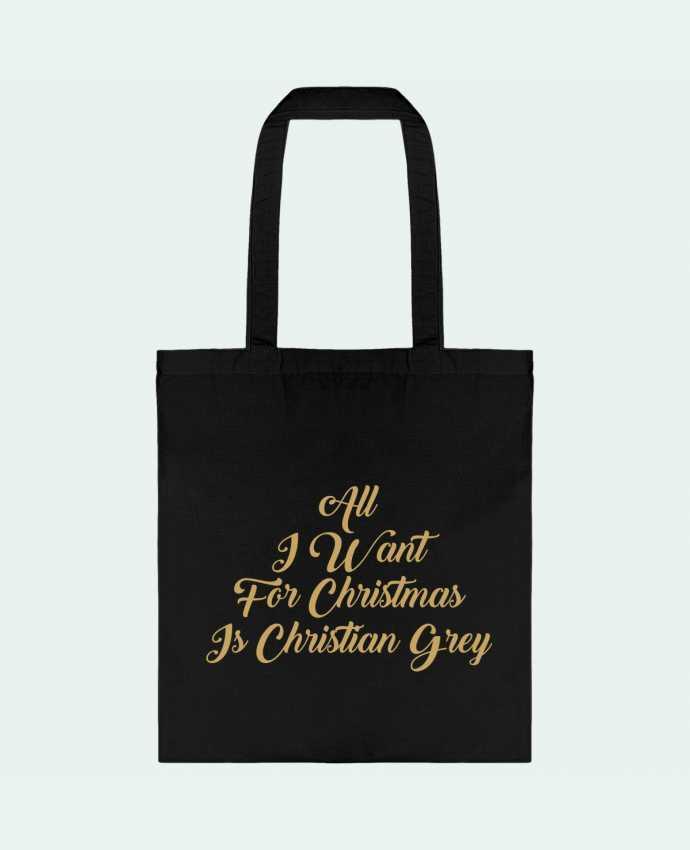 Tote Bag cotton All I want for Christmas is Christian Grey by tunetoo