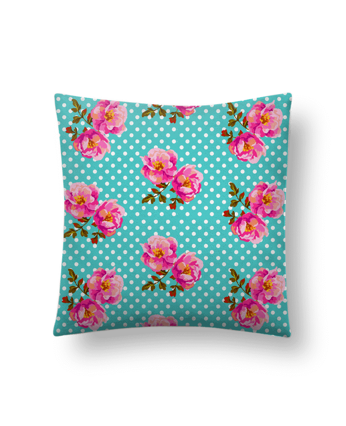Cushion suede touch 45 x 45 cm Vintage floral by Les Caprices de Filles