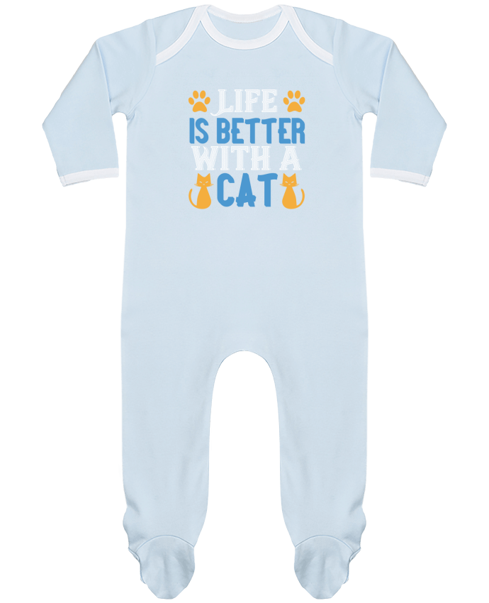 Body Pyjama Bébé La vie est meilleure avec un chat par Boxsoo