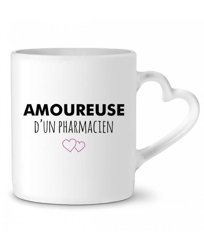 Mug coeur Amoureuse d'un pharmacien par tunetoo