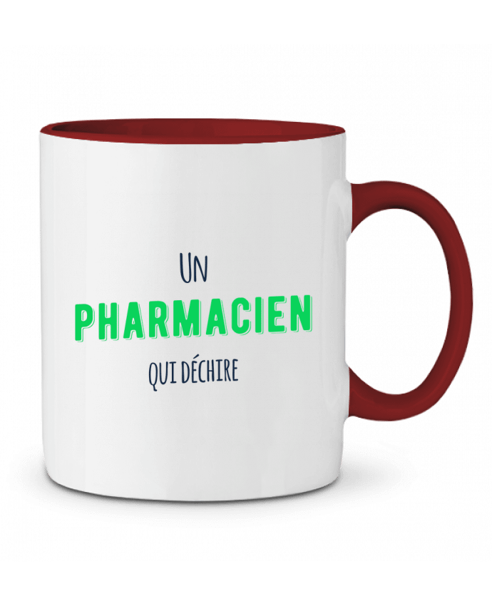 Mug bicolore Un pharmacien qui déchire tunetoo