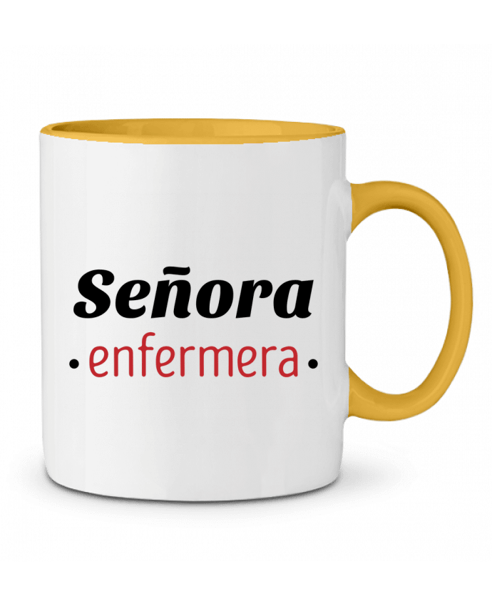 Two-tone Ceramic Mug Senora enfermera tunetoo
