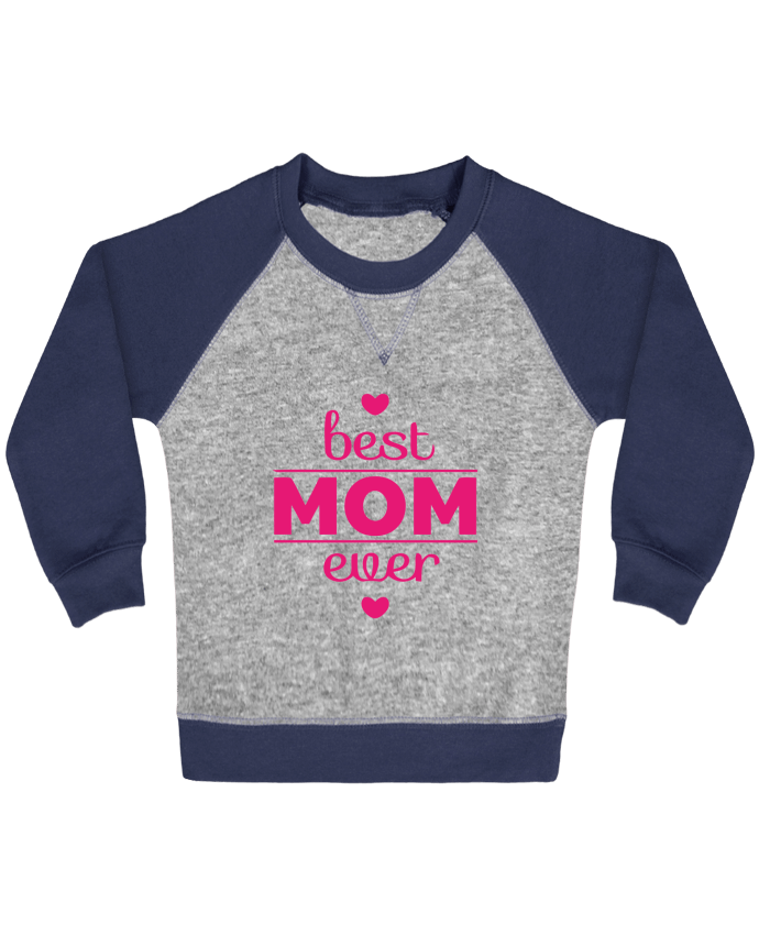 Sweat bébé manches contrastée Motif Pour Maman par P!nk