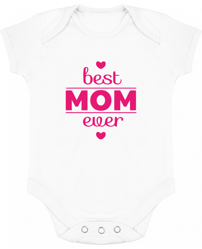 Body bébé manches contrastées Motif Pour Maman par P!nk