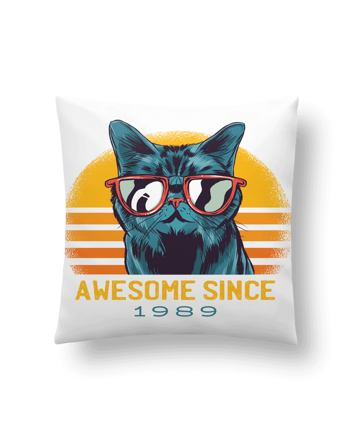 Cushion synthetic soft 45 x 45 cm Awesome Cat by cottonwander