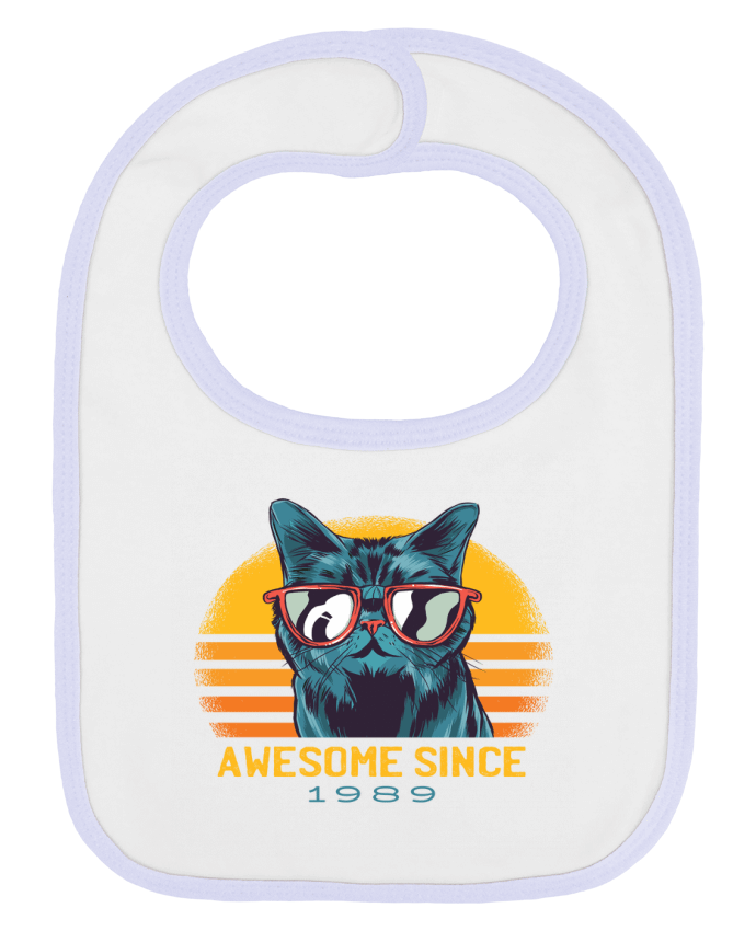 Bavoir bébé uni Awesome Cat par cottonwander