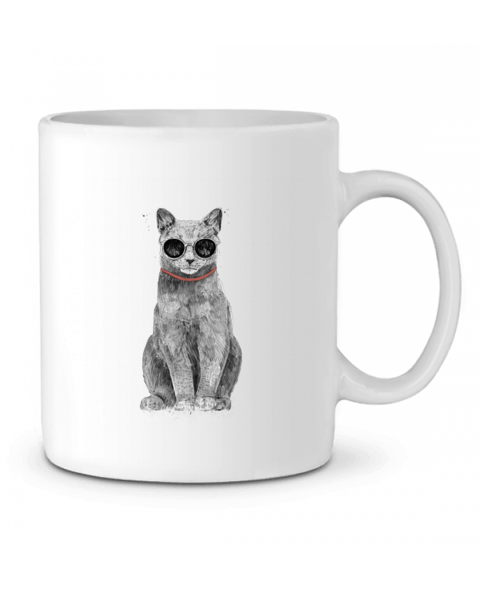 Ceramic Mug Summer Cat by Balàzs Solti