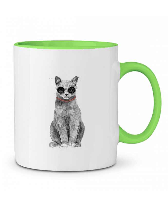 Two-tone Ceramic Mug Summer Cat Balàzs Solti