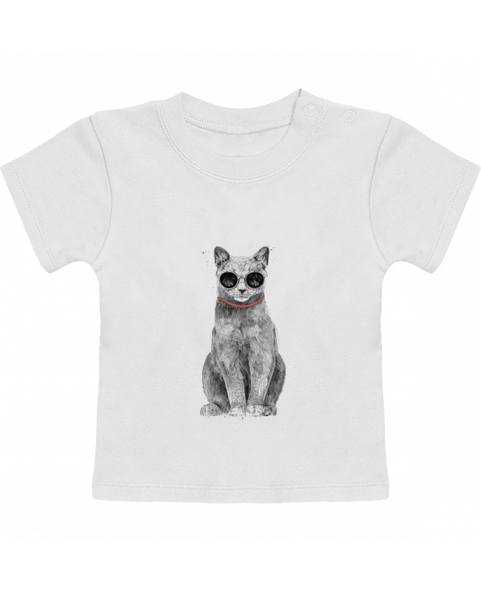 T-Shirt Baby Short Sleeve Summer Cat manches courtes du designer Balàzs Solti