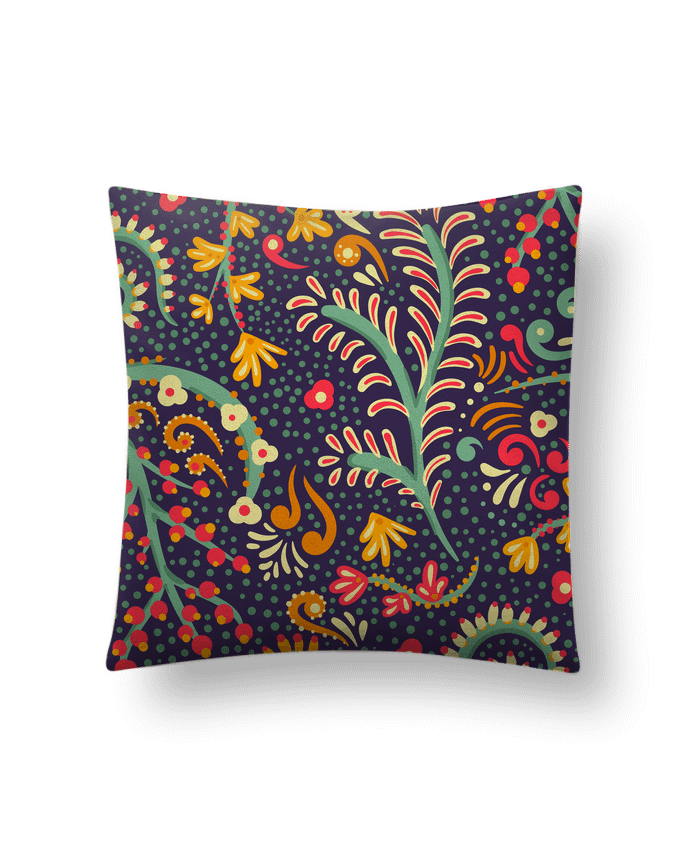 Cushion suede touch 45 x 45 cm Fleuri by Les Caprices de Filles