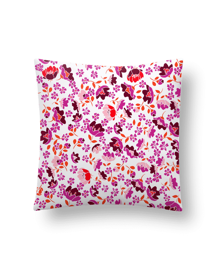 Cushion synthetic soft 45 x 45 cm Liberty violet by Les Caprices de Filles