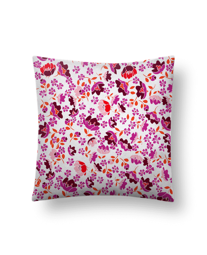 Cushion suede touch 45 x 45 cm Liberty violet by Les Caprices de Filles