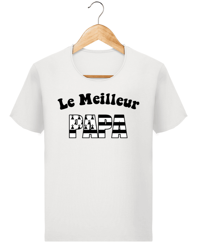  T-shirt Homme vintage Le Meilleur papa Bretagne par CREATIVE SHIRTS