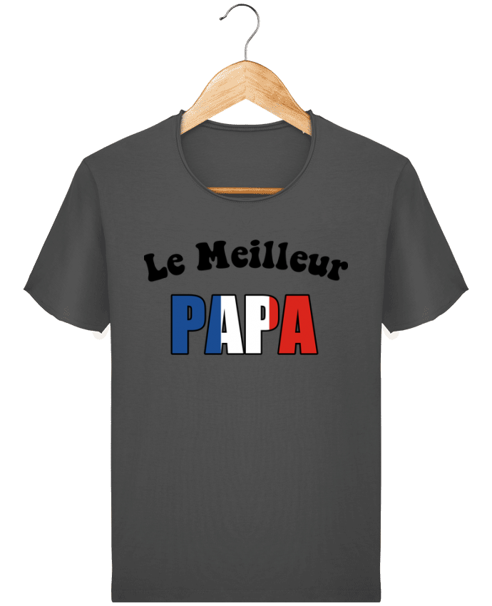  T-shirt Homme vintage Le Meilleur papa France par CREATIVE SHIRTS