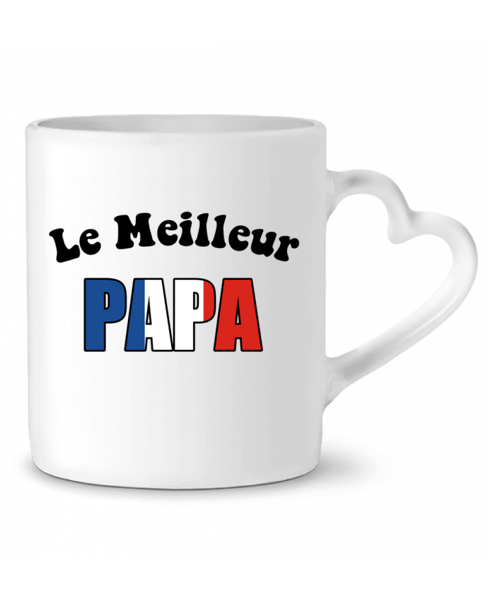 Mug coeur Le Meilleur papa France par CREATIVE SHIRTS