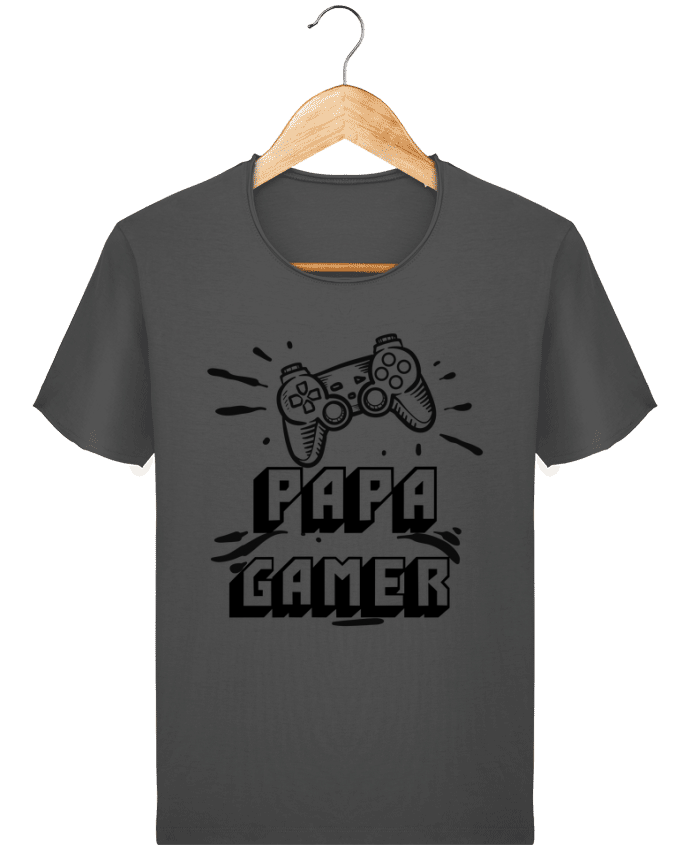 T-shirt Men Stanley Imagines Vintage Papa Gamer - Papa jeux vidéos - Fête des pères by CREATIVE SHIRTS