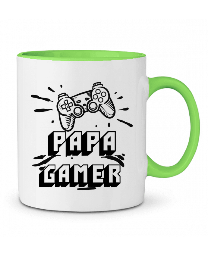 Two-tone Ceramic Mug Papa Gamer - Papa jeux vidéos - Fête des pères CREATIVE SHIRTS