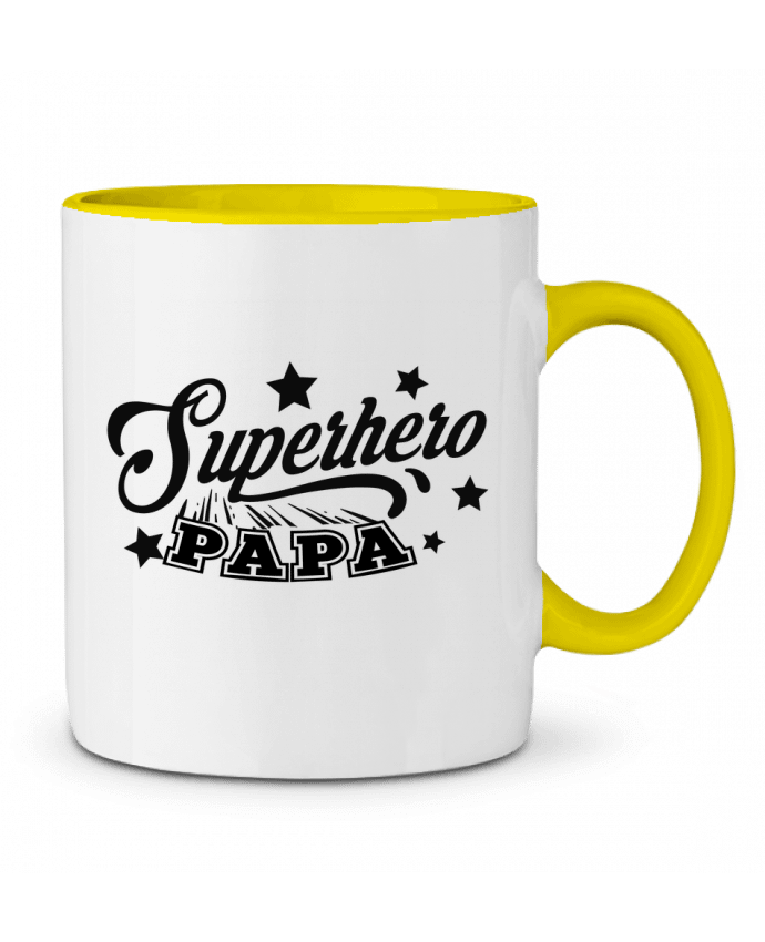 Mug bicolore Papa - Super Hero Papa - Fête des Pères CREATIVE SHIRTS