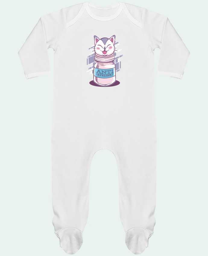 Body Pyjama Bébé Anti Depressive Cat par cottonwander