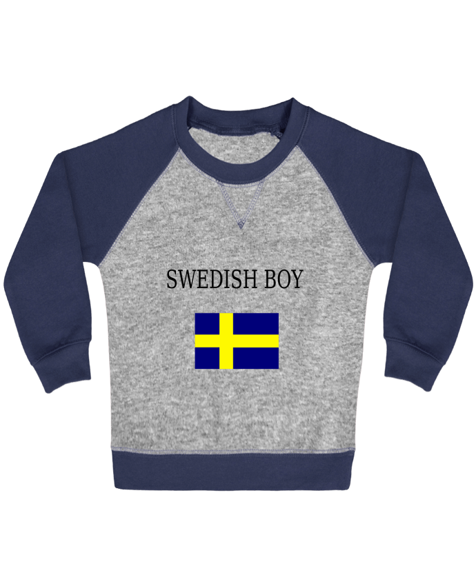 Sweatshirt Baby crew-neck sleeves contrast raglan SWEDISH BOY by Dott