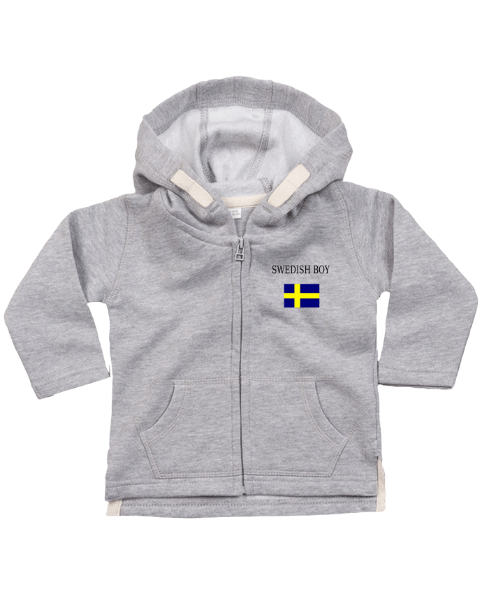 Hoddie with zip for baby SWEDISH BOY by Dott