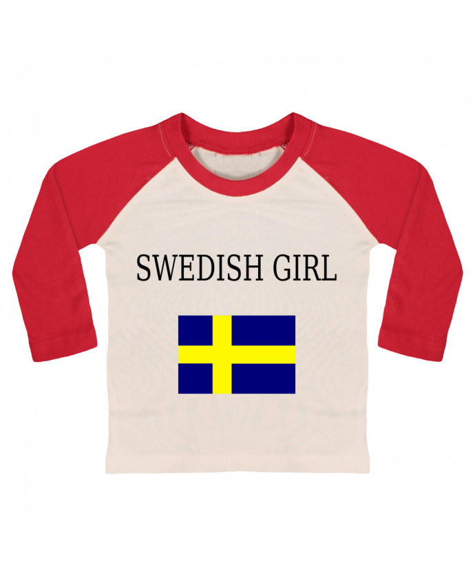 T-shirt baby Baseball long sleeve SWEDISH GIRL by Dott