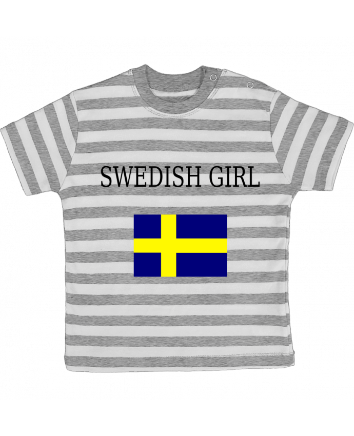 Tee-shirt bébé à rayures SWEDISH GIRL par Dott