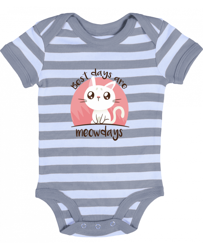 Baby Body striped Best days with Cat - cottonwander