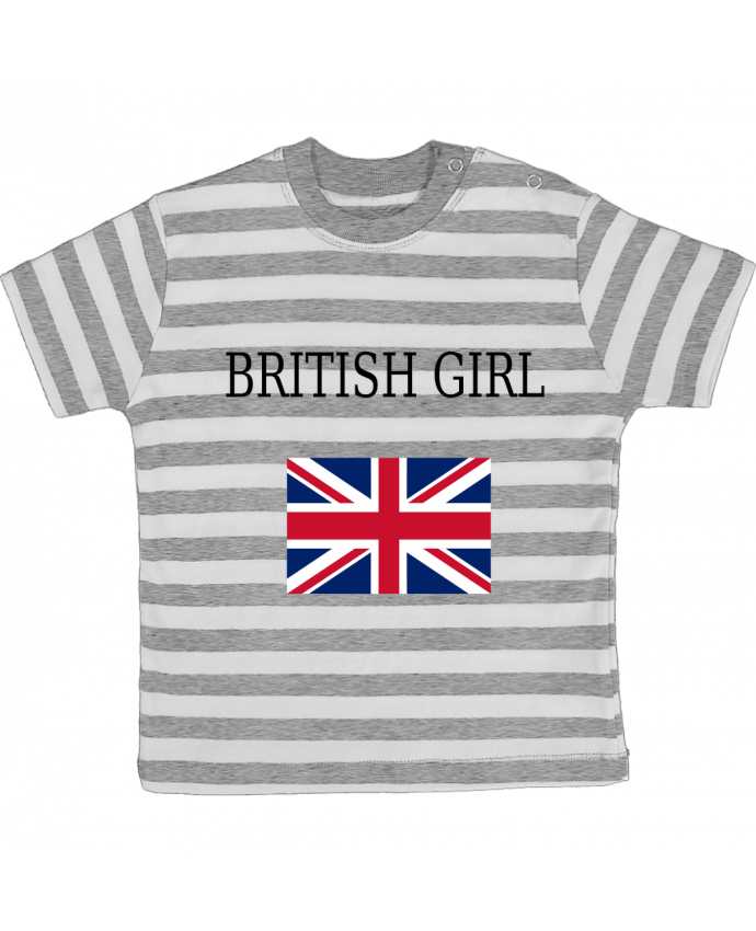 Tee-shirt bébé à rayures BRITISH GIRL par Dott