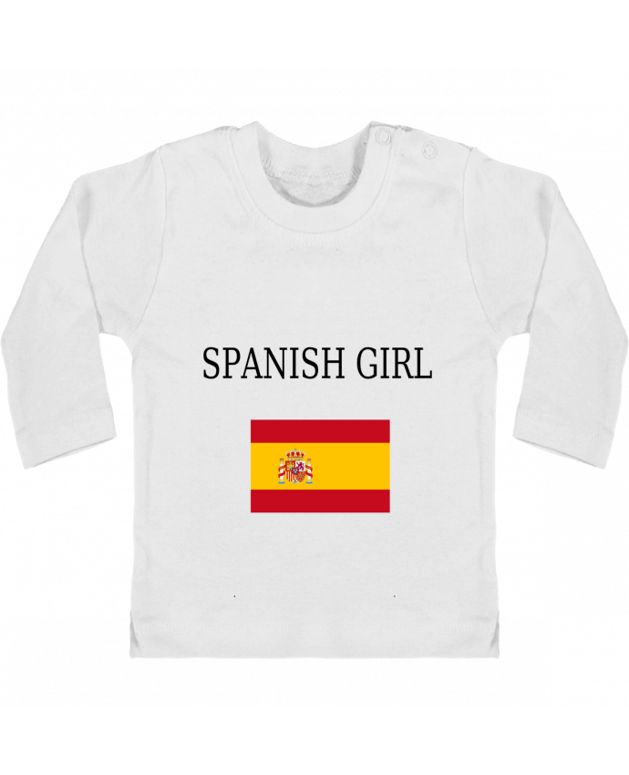 Baby T-shirt with press-studs long sleeve SPANISH GIRL manches longues du designer Dott