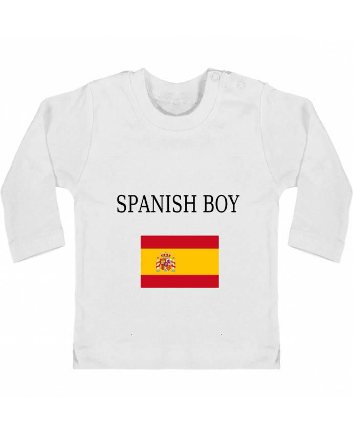Baby T-shirt with press-studs long sleeve SPANISH BOY manches longues du designer Dott