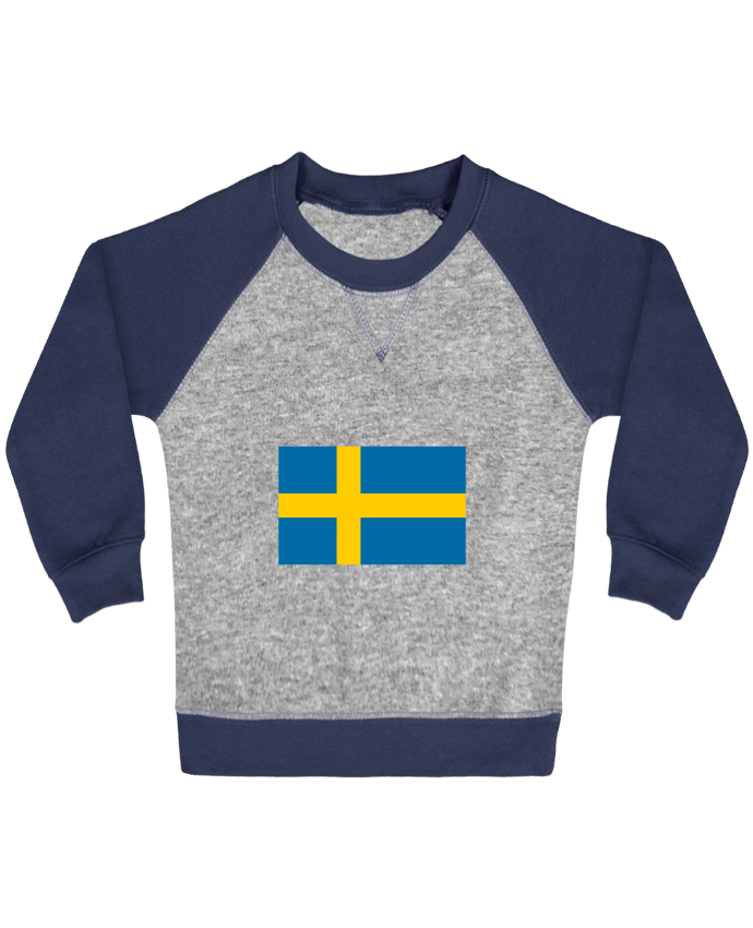 Sweatshirt Baby crew-neck sleeves contrast raglan SWEDEN by Dott