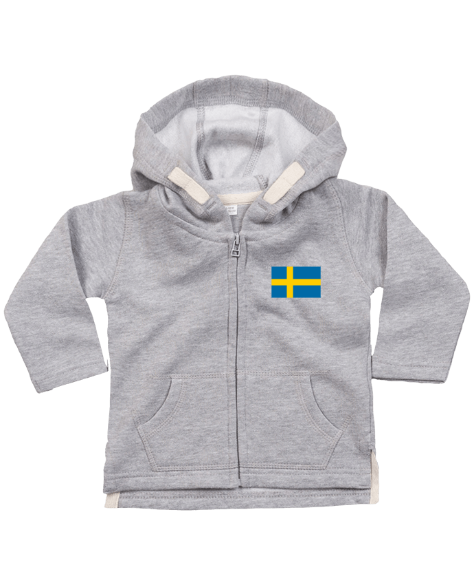 Sweat à capuche bébé zippé SWEDEN par Dott