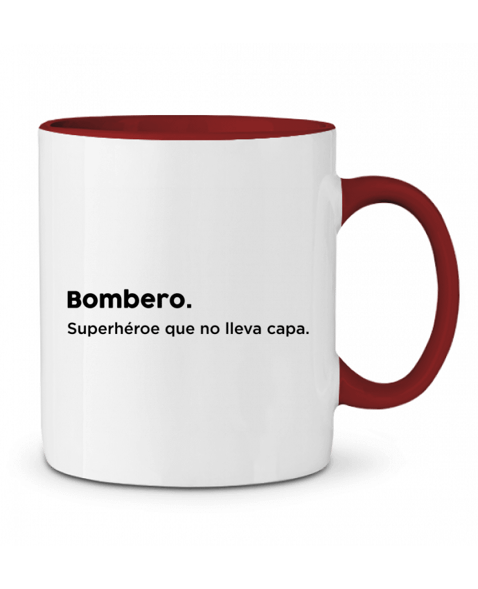 Mug bicolore Bombero superhéroe tunetoo